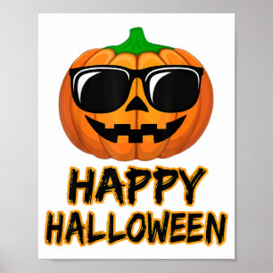 Poster Joyeux costume d'Halloween drôle Citrouille
