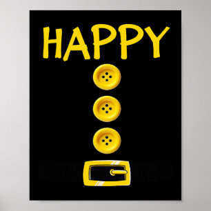 Poster Joyeux Costume d'Halloween nain assorti de couleur