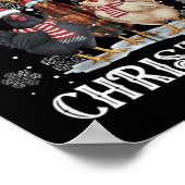 Poster Joyeux coup de canard Noël Drôle poulet Santa Hat (Coin)