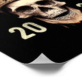 Poster joyeux crâne du nouvel an 2023 (Coin)