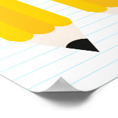 Poster Joyeux crayons Kawaii (Coin)