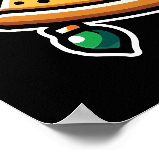 Poster Joyeux Crustmas Pizza Tree - Noël drôle (Coin)