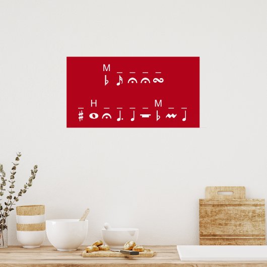 Poster Joyeux Cryptogramme de Noël (Cuisine)