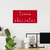 Poster Joyeux Cryptogramme de Noël (Bureau à domicile)