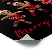 Poster Joyeux Dancemas Danseuse de pain d'épice Noël (Coin)