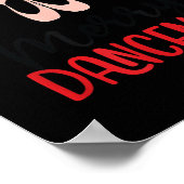 Poster Joyeux Dancemas Professeur de Danse de Ballet Noël (Coin)