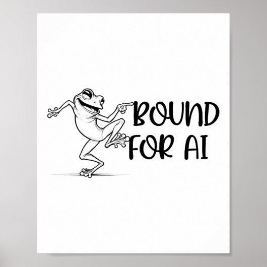 Poster Joyeux Danser Frog Ai Intelligence Artificielle De (Devant)