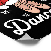 Poster Joyeux danseurs de ballet enseignant Noël Dan (Coin)