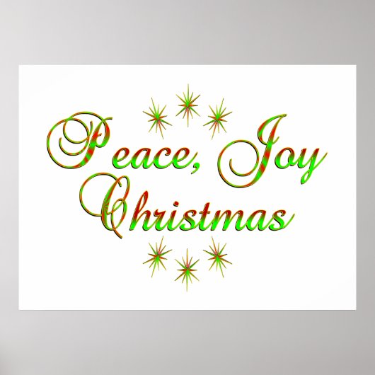 Poster Joyeux de la Paix Noël (Devant)