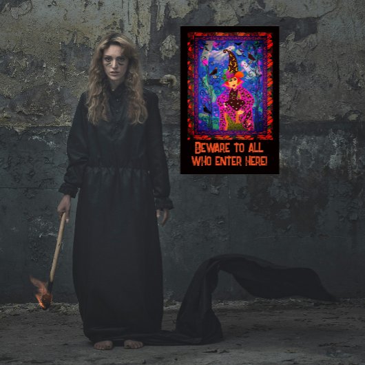 Poster Joyeux décor de fête d'Halloween Éffrayant