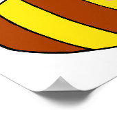 Poster joyeux dessin animé d'abeille miel volant (Coin)