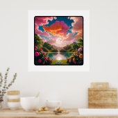 Poster Joyeux dîner de Noël Inspiration de table (Cuisine)