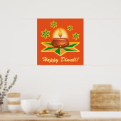 Poster Joyeux Diwali avec lanterne (Cuisine)