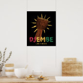 Poster Joyeux Djembe comme un patron African Drum (Cuisine)