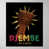 Poster Joyeux Djembe comme un patron African Drum (Devant)