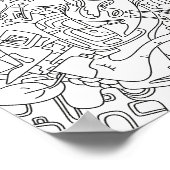 Poster Joyeux Doodles : autour du monde Coloring Page (Coin)