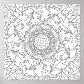 Poster Joyeux Doodles : Page Joyeuse Coloration (Devant)