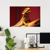 Poster Joyeux dragon à poils (Bureau à domicile)