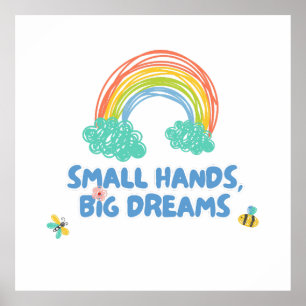 Poster Joyeux enfant jour Petites mains, grands rêves