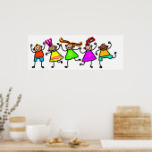 Poster Joyeux enfants (Cuisine)