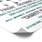 Poster Joyeux enfants, Décontracté jour de robe collecte  (Coin)