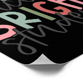 Poster Joyeux enseignant brillant élève enseignant de Noë (Coin)