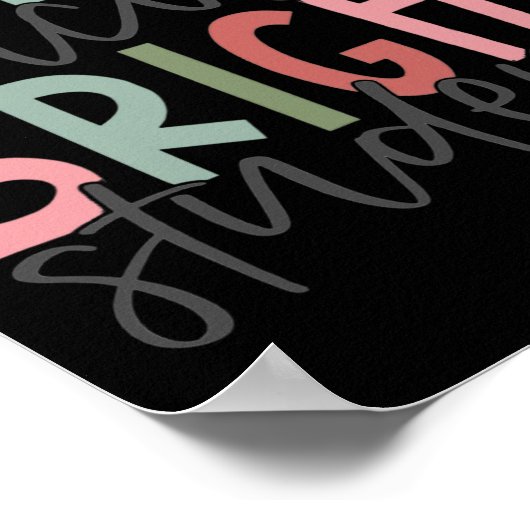 Poster Joyeux enseignant brillant élève enseignant de Noë (Coin)