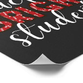 Poster Joyeux enseignant brillant élèves Noël (Coin)