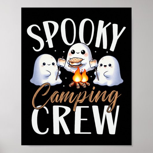 Poster Joyeux équipage de camping Éffrayant Halloween Cam (Devant)