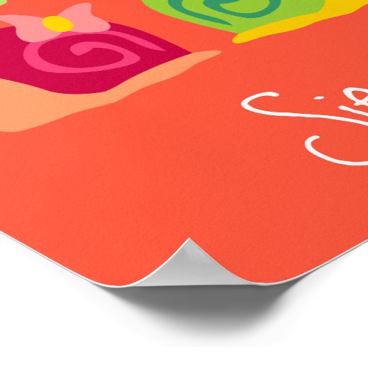 Poster Joyeux escargots mignons (Coin)