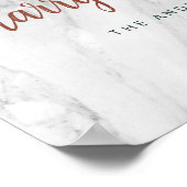 Poster Joyeux et brillant marbre Arbre de Noël et Script (Coin)