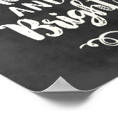 Poster Joyeux et brillant noir Chalkboard Mur de vacances (Coin)