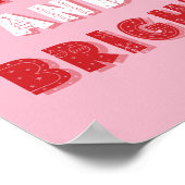 Poster Joyeux et lumineux, Joyeux Noël, Noël, Rose (Coin)