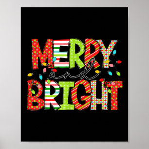 Poster Joyeux Et Lumineux Noël Femmes Filles Enfants Tout