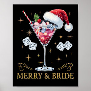 Poster Joyeux Et Mariée Bachelorette Fête Boisson Chri
