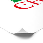 Poster Joyeux et Noël brillant personnalisés (Coin)