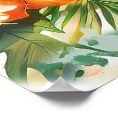 Poster Joyeux été Solstice Solstice Fleurs Soleil Mer (Coin)