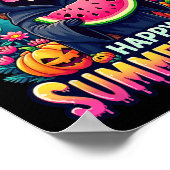 Poster Joyeux été Summerween Squelette Jack-o-lanterne (Coin)
