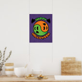Poster Joyeux fantôme d'Halloween Yin-Yang (Cuisine)