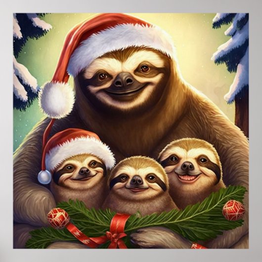 Poster Joyeux fentes de Noël (Devant)