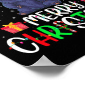 Poster Joyeux feux de Noël Ours Reindeer Casquette Xmas P (Coin)