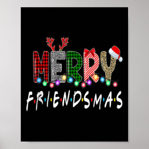 Poster Joyeux Friendsmas Amis Noël Correspondant Xmas G