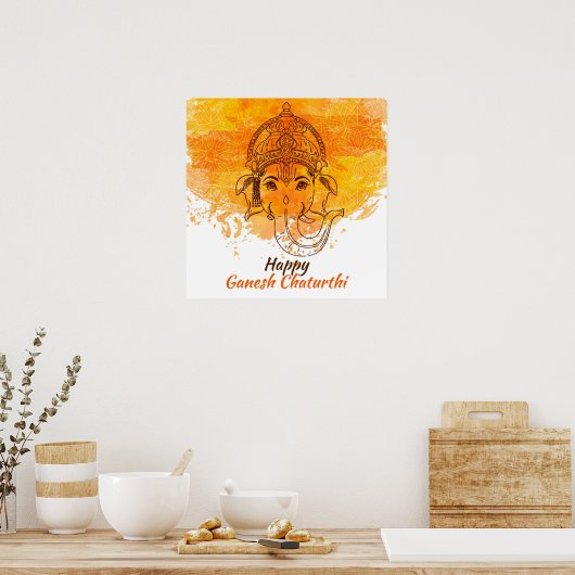 Poster Joyeux Ganesh Chaturthi (Cuisine)