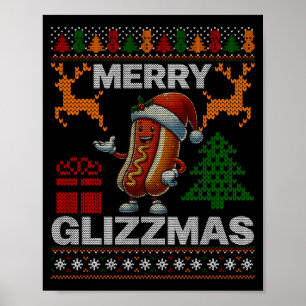 Poster Joyeux Glizzmas -Noël Glizy Tenue de Famille Assor