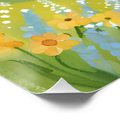 Poster Joyeux Golden Retriever | Peinture aquarelle légèr (Coin)