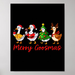 Poster Joyeux Goosemas Noël Silly Goose Funny Noël Wo