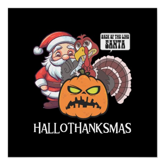 Poster Joyeux Hallothanksmas (Devant)