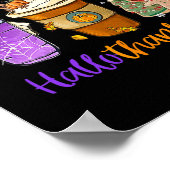 Poster Joyeux Hallothanksmas Café Latte Halloween Merci (Coin)