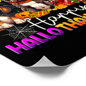 Poster Joyeux Hallothanksmas Chiens Halloween Thanksgivin (Coin)