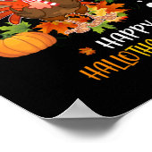Poster Joyeux Hallothanksmas de Thanksgiving Citrouille (Coin)